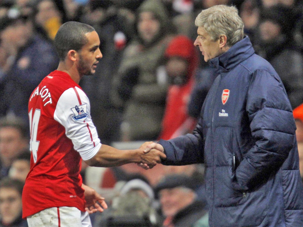 Theo Walcott was delighted to deliver a big win for Arsène Wenger