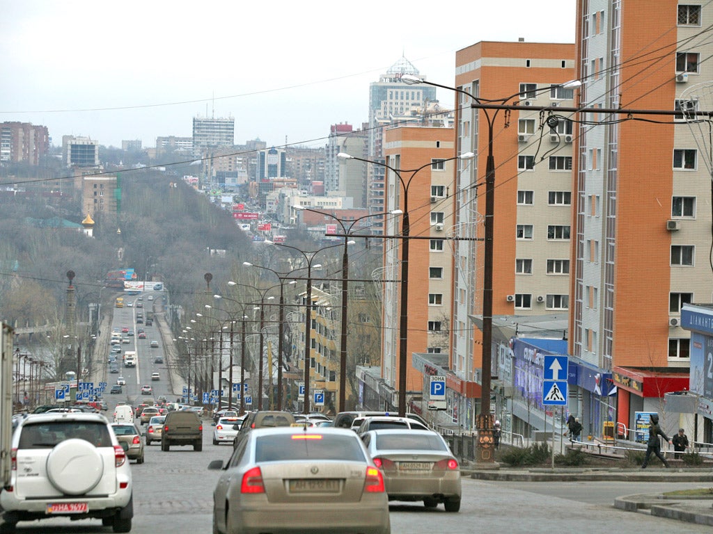 The industrial city of Donetsk where many England supporters will seek accommodation