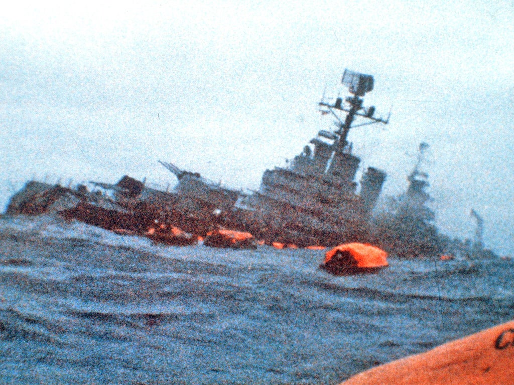 The sinking of the General Belgrano in 1982