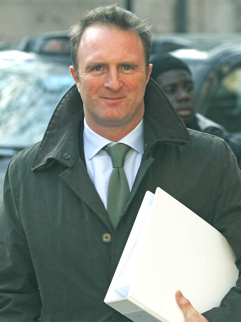 The editor of The Times, James Harding, arrives to give evidence at the Leveson Inquiry