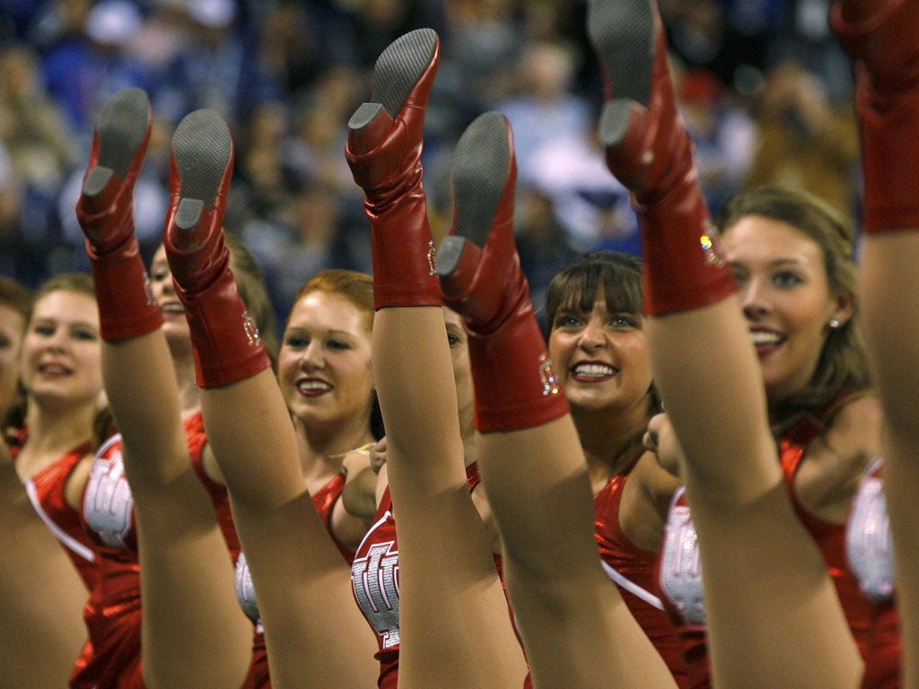 The cheerleaders; just one part of a remarkable national event.