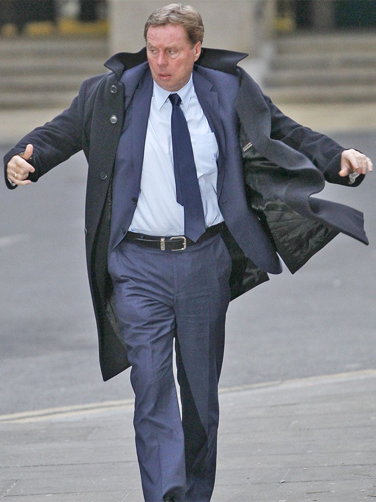 Harry Redknapp arrives at Southwark Crown Court yesterday