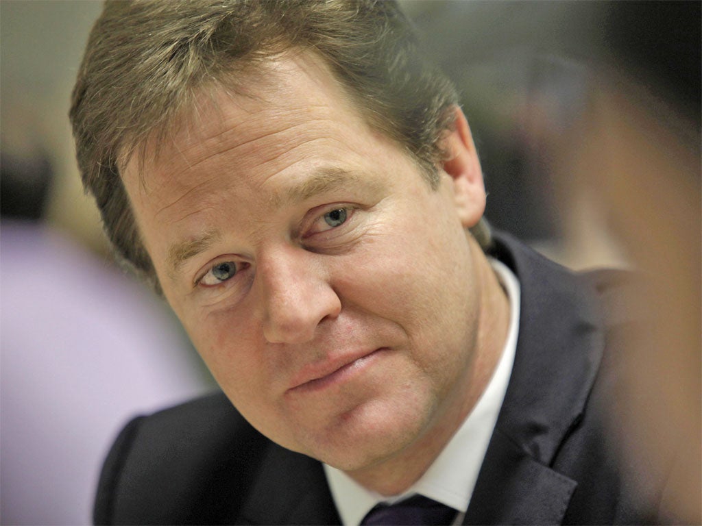 Nick Clegg is facing a Commons revolt