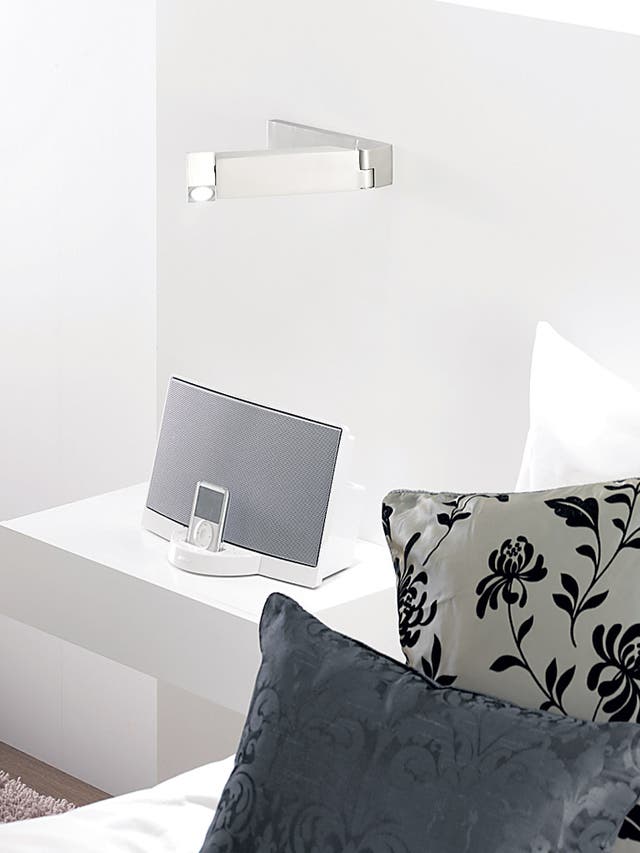 Reading beam, £110, astrolighting.co.uk: If you’re a night owl who likes reading past midnight, invest in a LED bedside reading light such as the directional Napoli by Astro, which provides a narrow beam of focused light that won’t disturb your other half