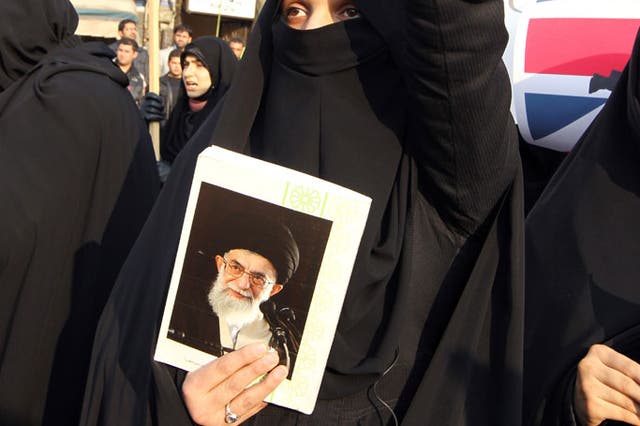 Mossadeq embodied Iran's 'martyrdom complex': A protest outside the British Embassy in Tehran, 2011