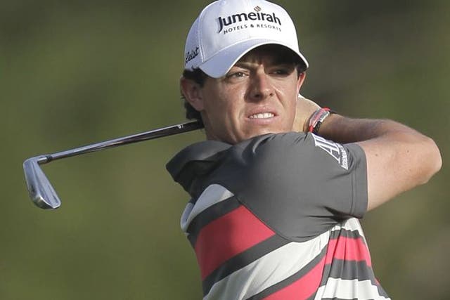 Rory McIlroy hit seven birdies after a slow start in Dubai