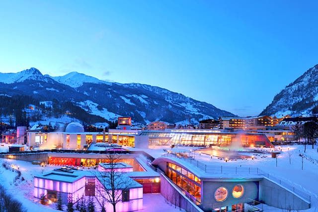 Hot and cold: Alpentherme spa complex
