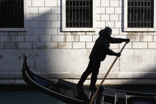 Row your boat: A gondolier