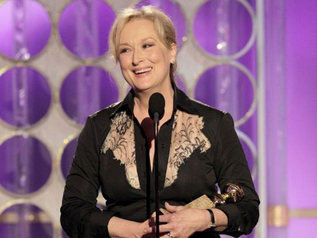 Meryl Streep at this year's Golden Globes: when the Baftas take place tomorrow evening, might we be granted a decent speech or two?