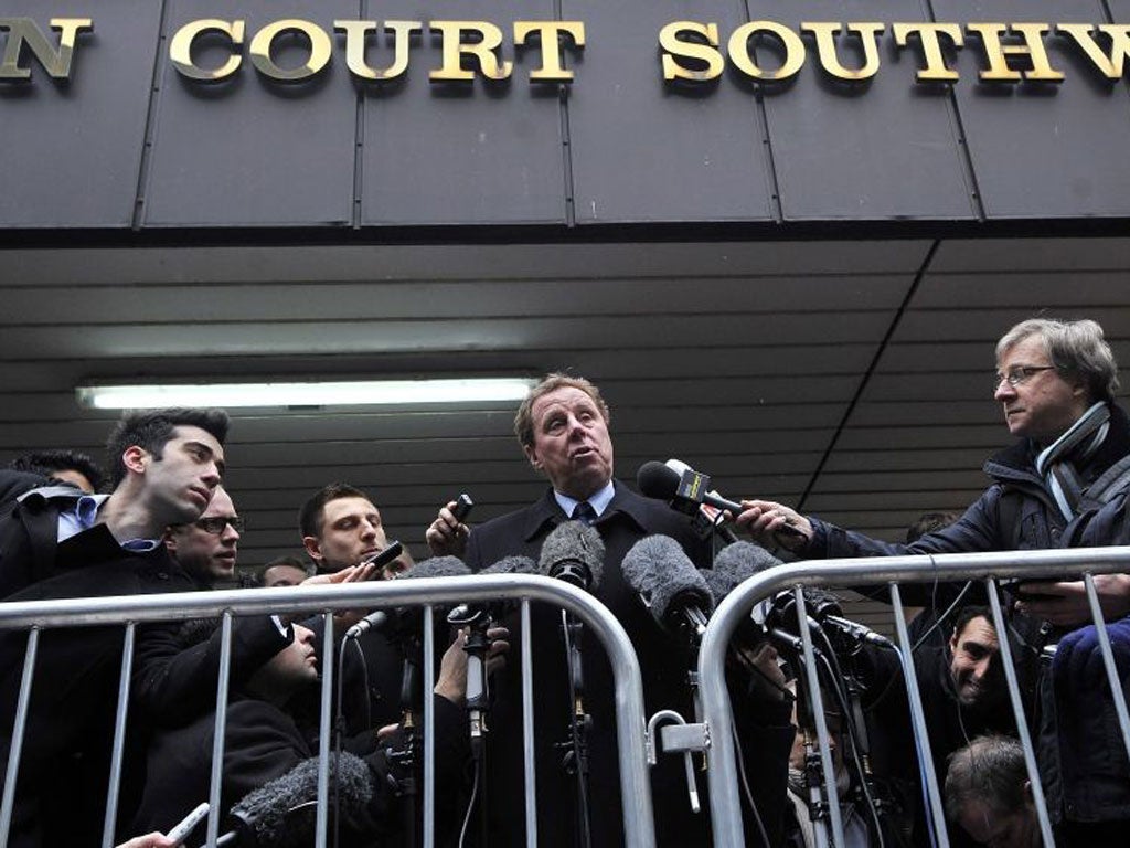 Harry Redknapp speaks outside Southwark Crown Court after his
tax evasion trial