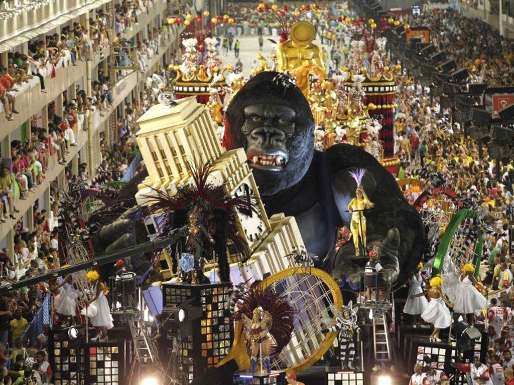 Thousands of foreign visitors will flock to Brazil for this month's
carnival parades - but there are fears the parties could turn violent with few police or firefighters on the streets