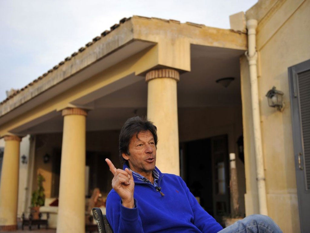 The former cricketer turned politician Imran Khan