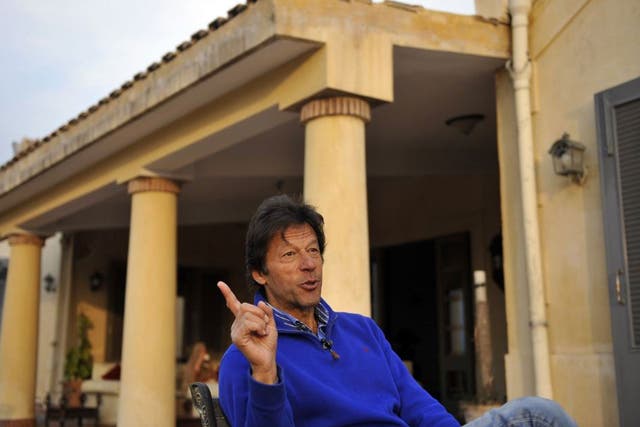 The former cricketer turned politician Imran Khan