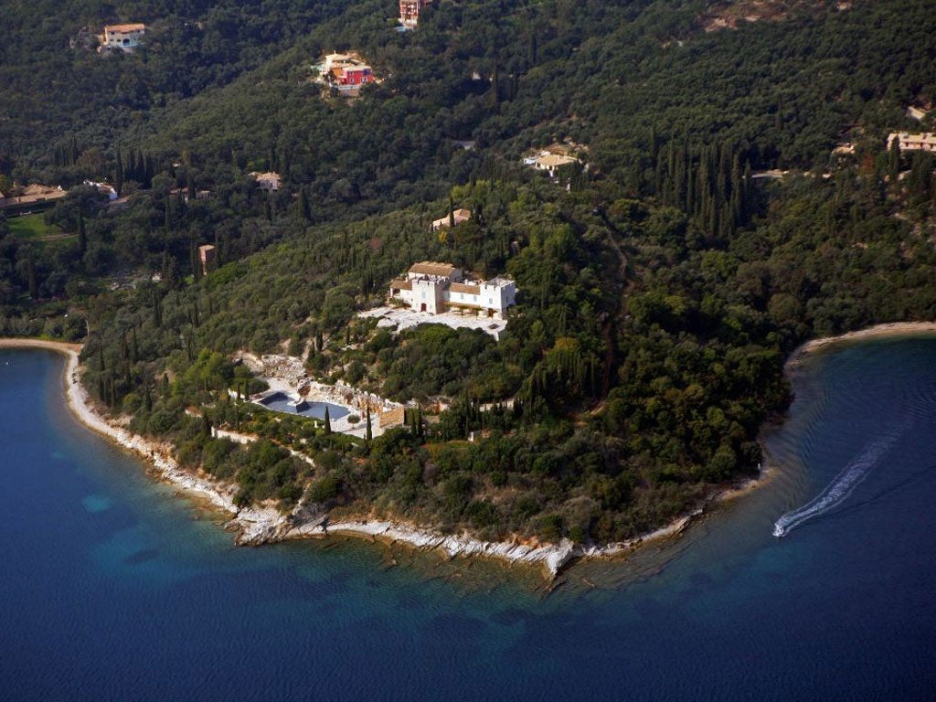 The Rothschild estate in Agios Stefanos, Corfu, where Peter Mandleson and George Osborne were guests of Nat Rothschild in 2008