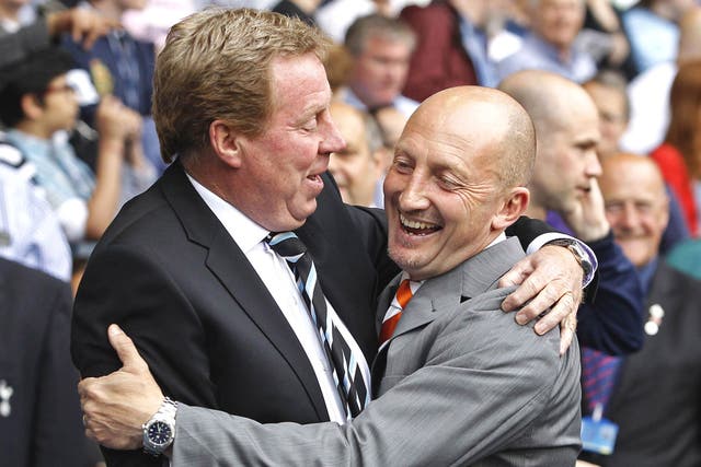 Old pals’ act: All smiles with Harry before Blackpool took on Spurs last season - we got four points out of six from them