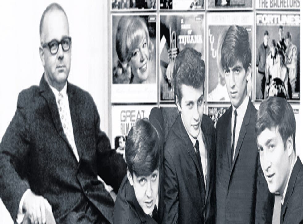 Decca’s Dick Rowe, left, turned down the Beatles
