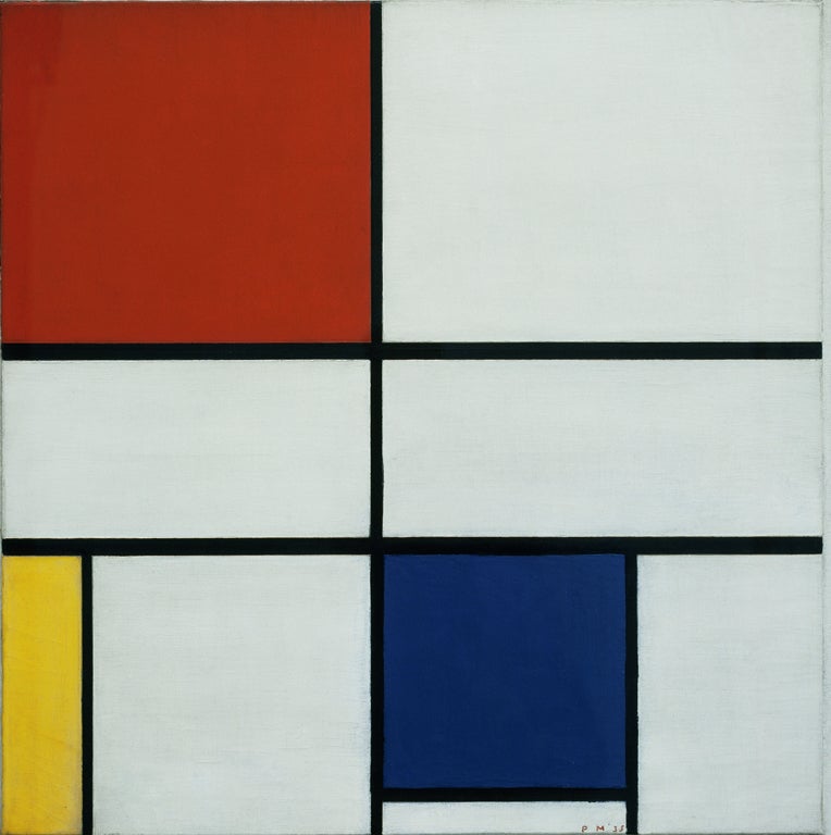Piet Mondrian (1872-1944) Composition C (no.III), with Red, Yellow and Blue, 1935