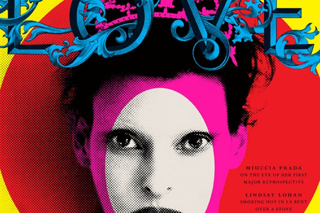 Linda Evangelista on the cover of the latest issue of LOVE magazine 