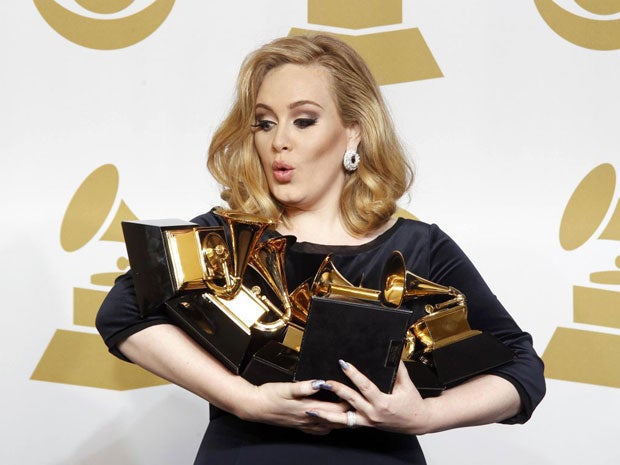 Adele emerged as the top winner at the Grammy Awards