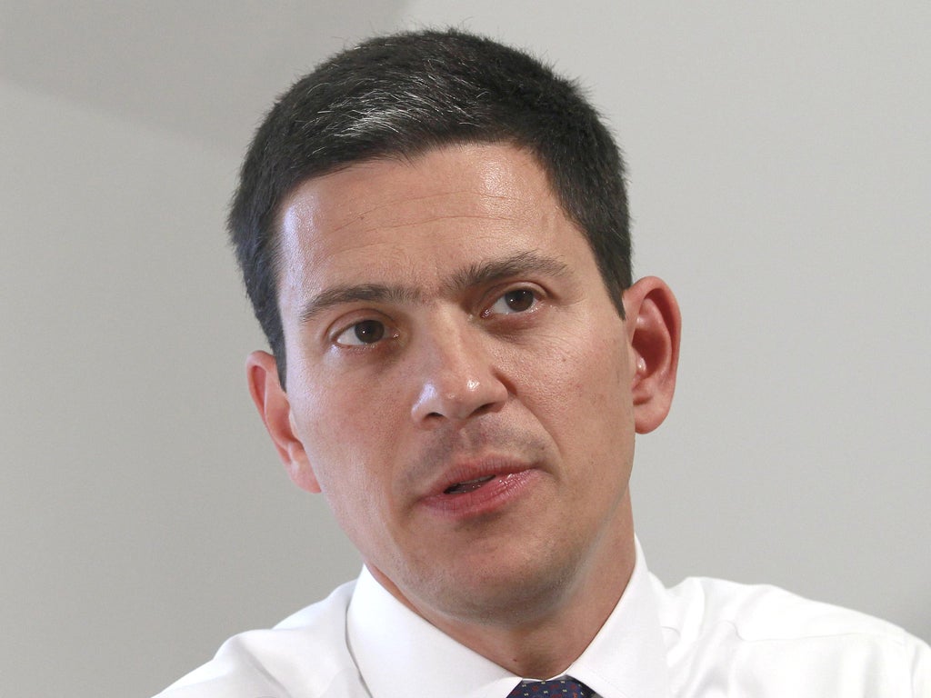 DAVID MILIBAND: The ex-Foreign Secretary is
aiming to win back former Labour voters