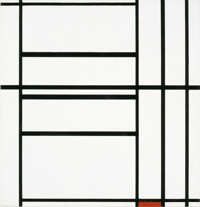 'Composition No 1, with Red' (1939) by Piet Mondrian