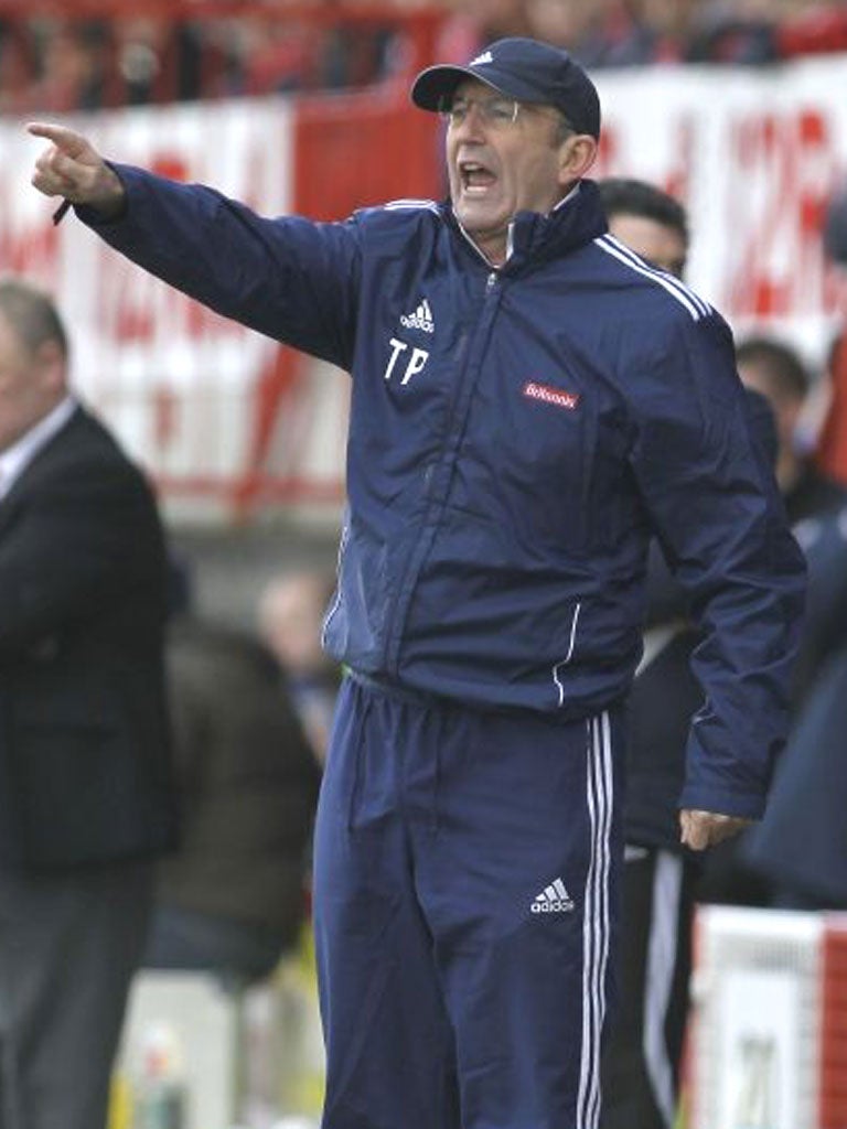 TONY PULIS: The Stoke City manager is
calling for clarity from referees on what is deemed a dangerous tackle