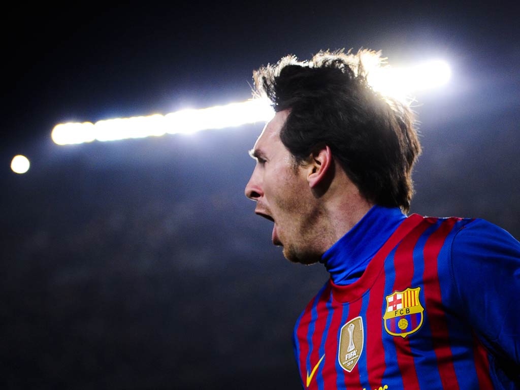 Messi scored four past Valencia last night