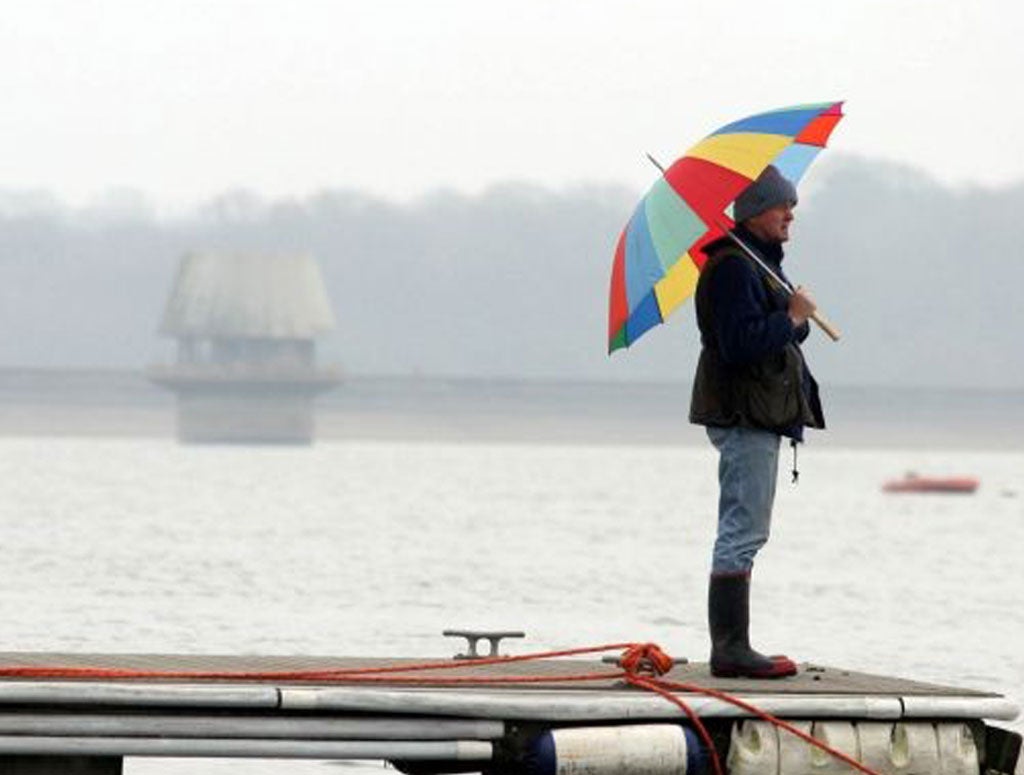 Bewl Water Reservoir in Kent is now only 41 per
cent full