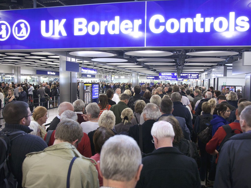 The Border Force has failed to meet its targets for getting non-EU passport holders through immigration
