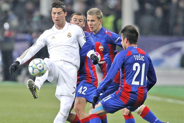 Cristiano Ronaldo opened the scoring for Real Madrid in Moscow