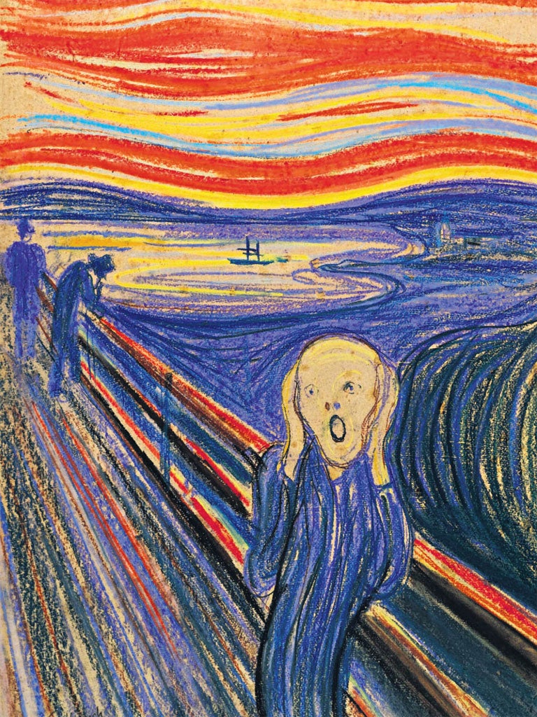 This version of The Scream was painted in 1895 as the central part of Edvard Munch's Frieze of Life series