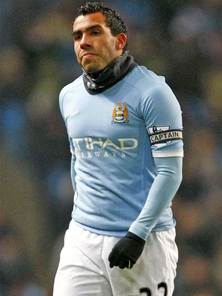 Tevez did not meet Mancini yesterday but he could soon play for City again