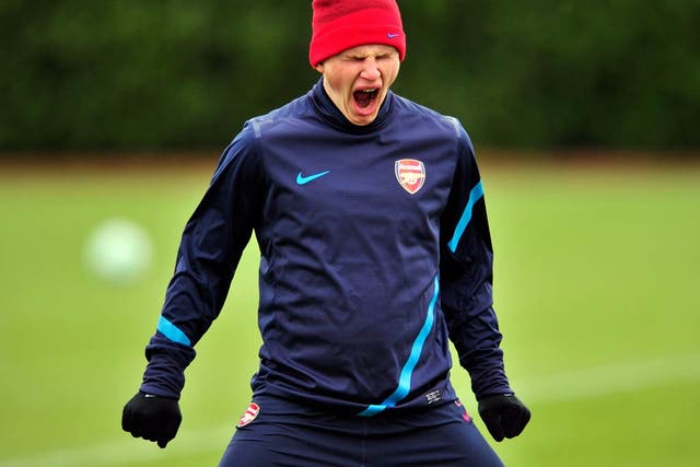 Arsenal midfielder Andrei Arshavin