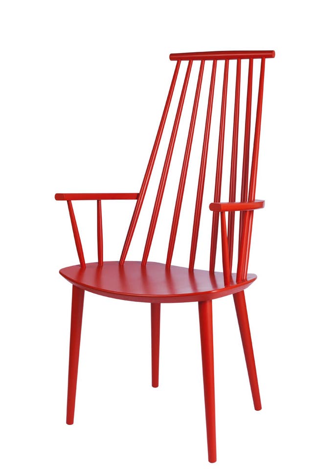 Hot seat: Bring a splash of colour to your dining room with these bright new chairs from Danish furniture-maker Hay. From ?207, thelollipopshoppe.co.uk