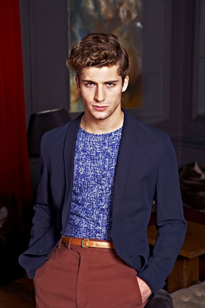 Jacket, £150, and t-shirt, £25, both by Cos, cosstores.com; trousers, £229, and belt, £225, both by Paul Smith, 40-44 floral street, London WC2, 0800 023 4006