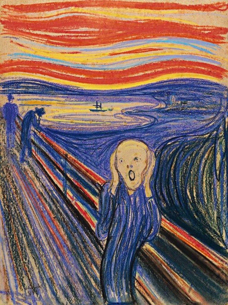 Has he just seen the price? Munch's masterpiece is being auctioned, with an estimate of £51m