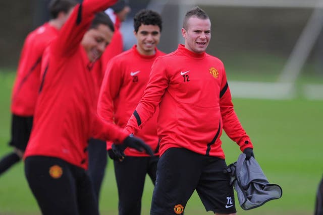Tom Cleverley pictured in training