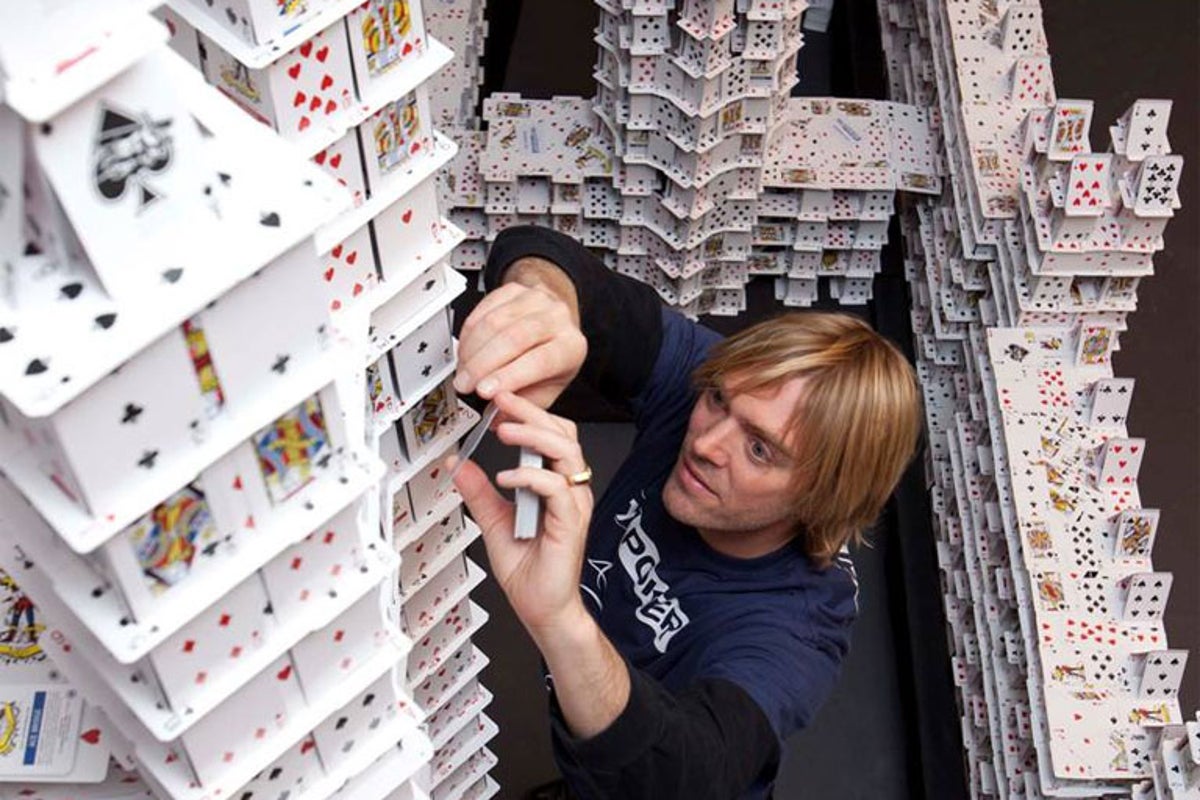 Record-breaking cardstacker completes Houses of Parliament feat | The ...