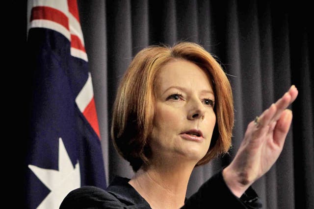 Australia’s Prime Minister, Julia Gillard, said she would give up leadership ambitions if Labor politicians backed Kevin Rudd in Monday’s vote