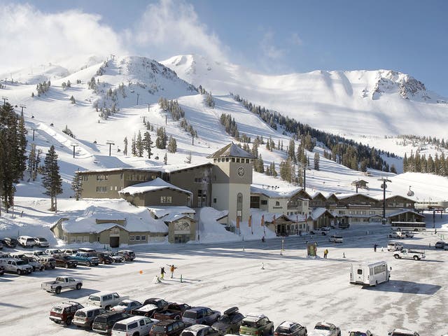 Snow business: Mammoth's town centre