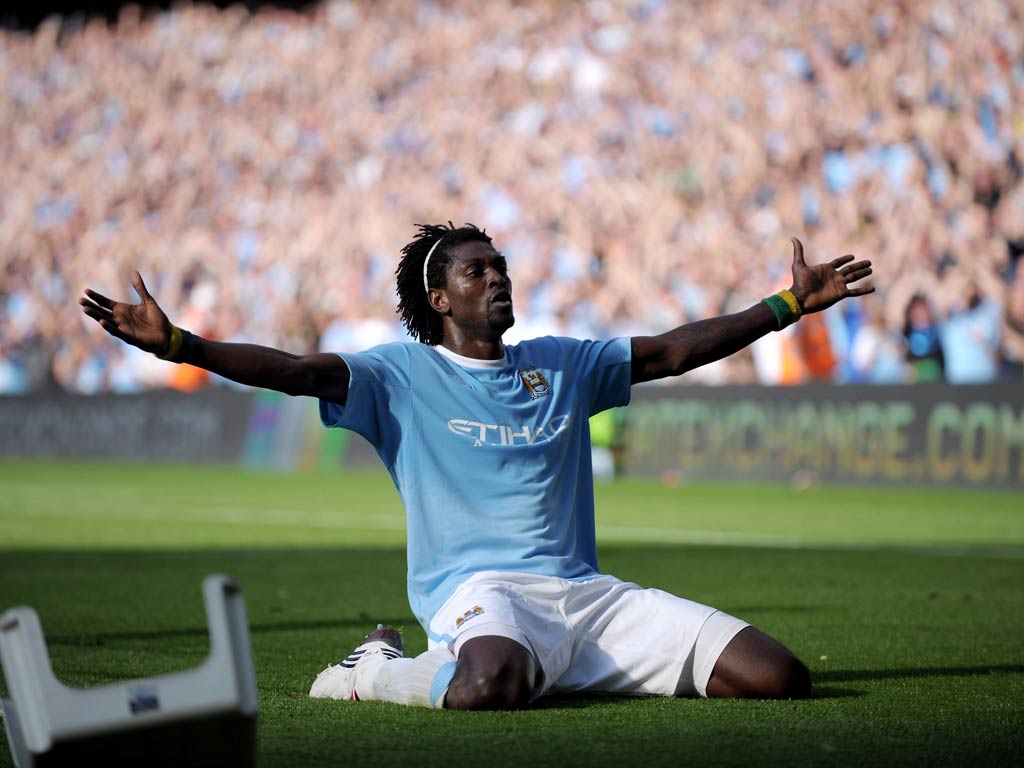 Emmanuel Adebayor caused controversy after leaving Arsenal by celebrating in front of their fans