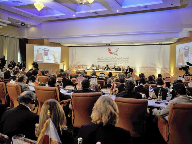 Delegates and officials from over 60 countries take part in the Friends of Syria conference in Tunis