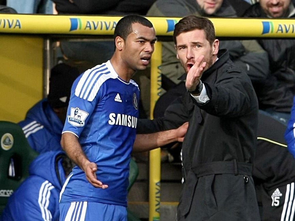 Chelsea’s manager, Andre Villas-Boas, had had fallings-out with senior Blues players such as Ashley Cole (left)