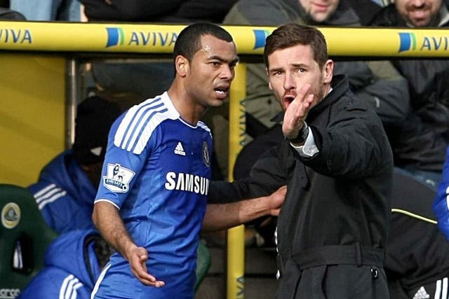 Chelsea’s manager, Andre Villas-Boas, had had fallings-out with senior Blues players such as Ashley Cole (left)