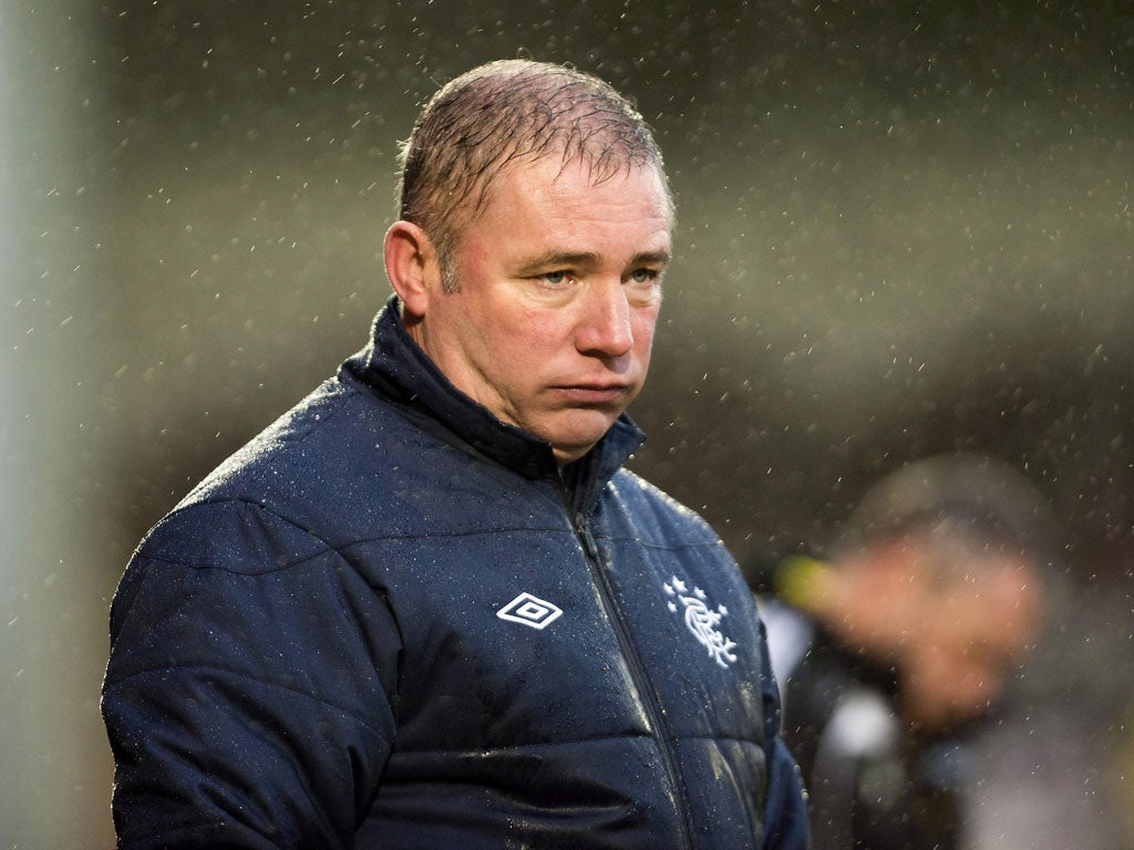 ‘It’s not a good situation but until I speak to Craig I’ll keep my own
counsel,’ Ally McCoist, Rangers manager