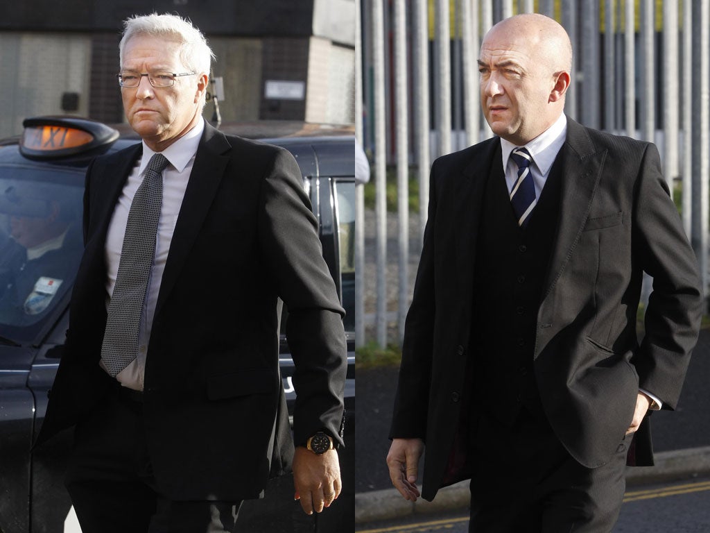 Hamish Slater (left) and Victor Buchini, two of those involved in the scam