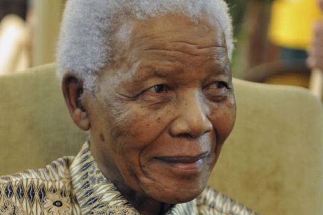 Mandela at home, in May 2011