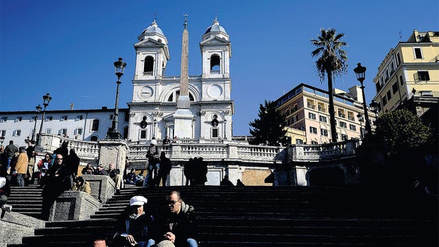 The Spanish steps in central Rome