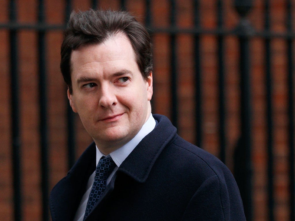 British Finance Minister George Osborne leaves 11 Downing Street in London
