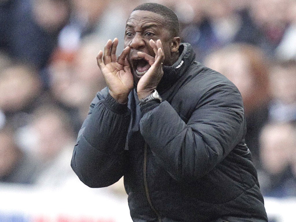 Terry Connor issues instructions to his players at St James’ Park
